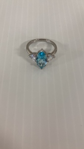 Aquamarine Marquise Cut Ring