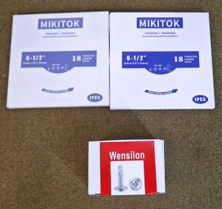 (2) MIKITOK 6-1/2" Circular Saw Finish Blades & (1) Box Of Wensilon, 300-Count #8 - 5/8" Self Tapping Screws