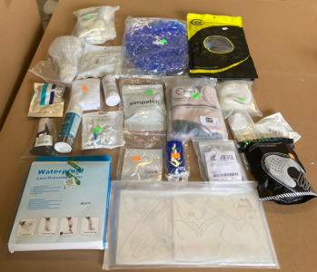 (1) Yaunlel Anti Creaser (1) Waterproof Cast/Dressing Cover (1) Pack Of Butterfly Stickers & Much More