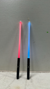 (2) High Quality Replica Lightsabers with Metal Hilt, (2) Hard Plastic Cosplay Swords