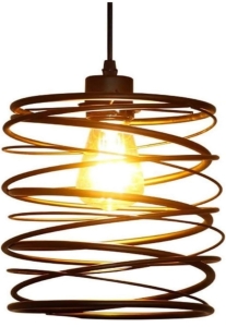 Black Speckled Spiral Chandelier (r4)