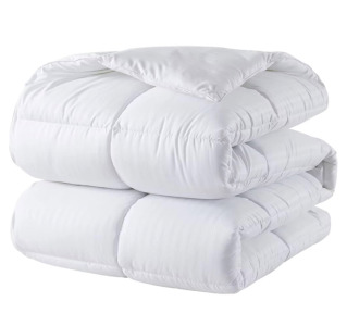 DOWNCOOL Comforters Queen Size, Duvet Insert, White All Season Duvet, Lightweight Quilt (R8)