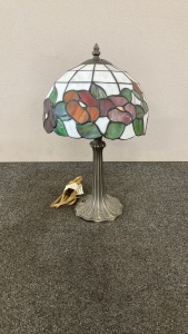 Lamp W/ Stained Glass Shade