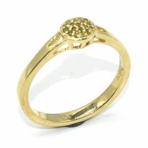 Gold plated Sil Diamond(0.35ct) Ring