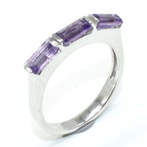 Silver Amethyst(1.3ct) Ring