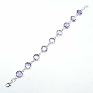 Silver Amethyst(17.65ct) Bracelet