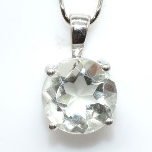 Silver Green Amethyst(3.6ct) Pendant