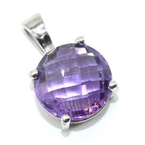 Silver Amethyst(4.5ct) Pendant