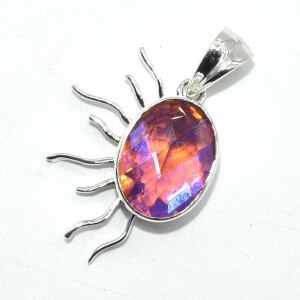 Silver Orange Mystic (15.55ct) Pendant