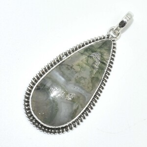 Silver Moss Agate(17.1ct) Pendant