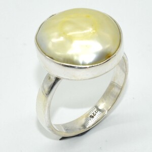 Silver Yellow Pearl(8.15ct) Ring