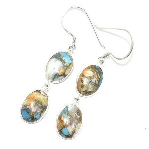 Silver Oyster Turquoise(9.3ct) Earrings