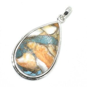 Silver Oyster Turquoise(20.5ct) Pendant