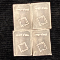 (4) 1 Gram Bars Of .999 Fine Silver - 2