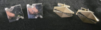 Sterling Silver Cuff Links, Goldeneye Plated Cuff Links