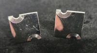 Sterling Silver Cuff Links, Goldeneye Plated Cuff Links - 2