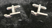 Sterling Silver Cuff Links, Goldeneye Plated Cuff Links - 3