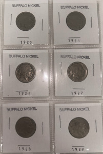 6- Buffalo Nickels