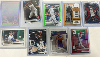 9 Assorted Basketball/ Baseball Cards Stars ( Shohei Ohtani, Basketball Rookies)