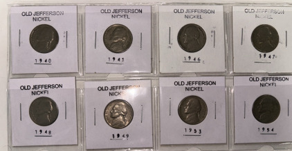 8- Old Jefferson Nickels