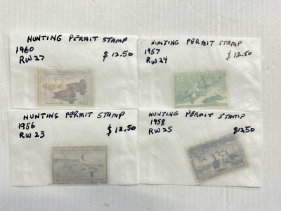 (4) Collectible Hunting Permit Stamps