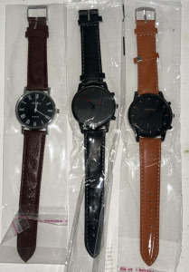 3 New Geneva Quartz Men’s Watches