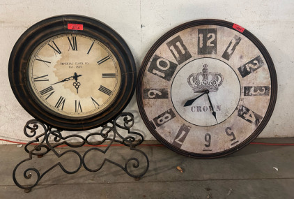 2 Large Decor Clocks