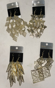 4 Pairs of Gold Earrings