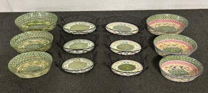 (6) Serving Bowls With Standa