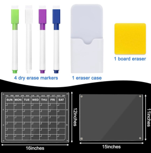 (2) Magnetic Clear Acrylic Calendars