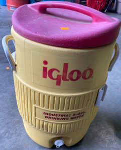 Yellow Igloo Cooler For Water