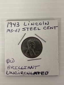 1943 Uncirculated Lincoln Steel Cent Philadelphia Mint