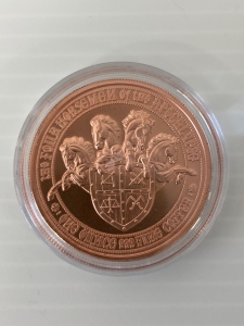 1 Troy Ounce Fine Copper Round