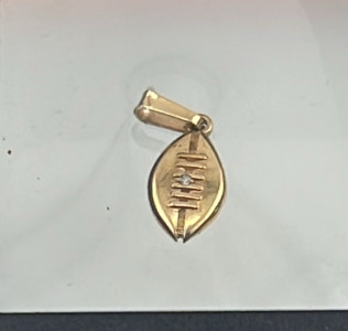 10k Gold Football Pendant