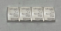 (4) One Gram .999 Fine Silver Bars