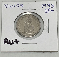 (7) Swiss Coins Dated 1974-2014 (AU+ And AU++), (2) Roles 1963 D Lincoln Memorial Pennies (BU++) - 4