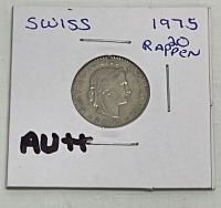 (7) Swiss Coins Dated 1974-2014 (AU+ And AU++), (2) Roles 1963 D Lincoln Memorial Pennies (BU++) - 5