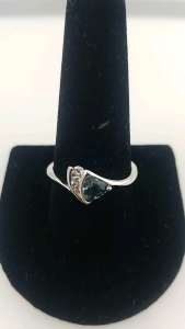 Beautiful Aquamarine Ring-Size 10-Trillion Cut!