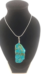 Beautiful Blue Sea Sediment Jasper Necklace