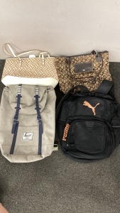 Puma & Herschel Backpacks W/ Purses