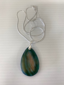 Green Onyx Agate Gemstone Necklace