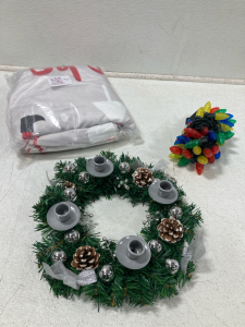 Amazon Christmas Box, Blanket, Lights, And Wreath