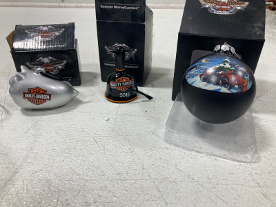 (3) Harley Davidson Ornaments