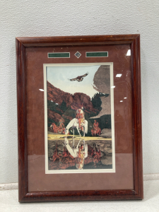 Bev Doolittle The Good Omen Art Print- Can’t Authenticate 14”x 18 1/2”