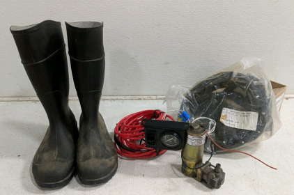 (2) Outdoor Gear Set - (1) Muck Boots Size 9 Men 11 Women (1) Firestone Air Compressor 850