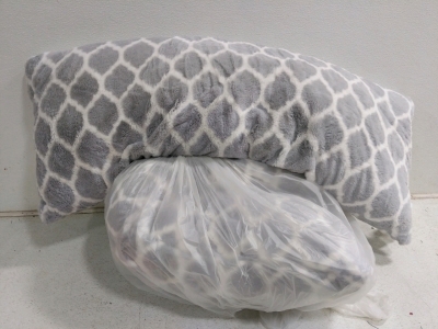 (2) Plush Body Pillows - 19"×45"