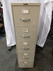 (1) 5-Drawer File Cabinet - McDowell Craig Norwalk 15"x28½"x58"