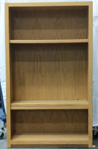 (1) Wooden Bookcase w/ 3 Adjustable Shelves - 36"x12¾"x59⅞"