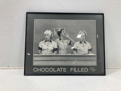 (1) I Love Lucy “Chocolate Filled” Vintage Picture 28”x22”