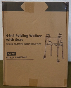 (1) 4-In-1 Folding Walker W/Seat